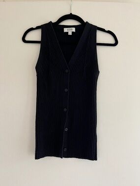 COS Rib Knit Longline Vest